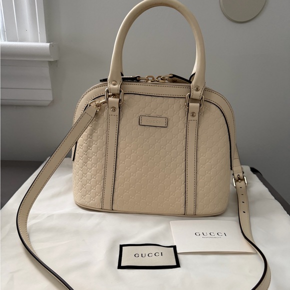 Gucci Beige Leather Satchel - Picture 2 of 16
